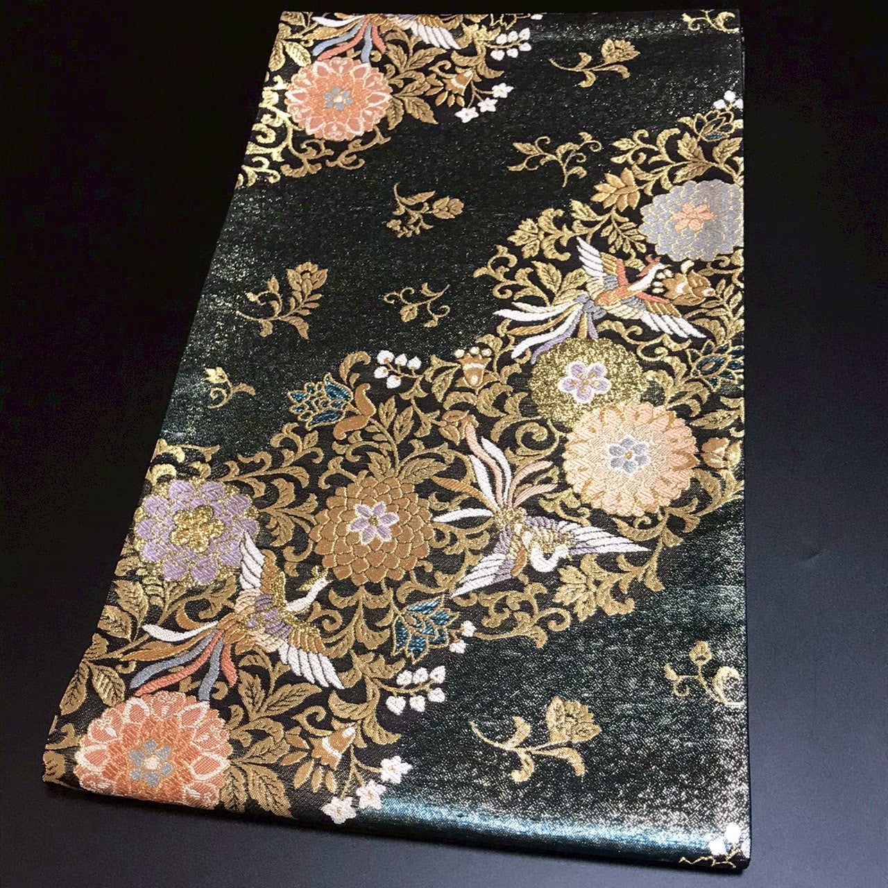 7202# Japanese Vintage Fukuro Obi Belt Kimono Fabric Silk Traditional