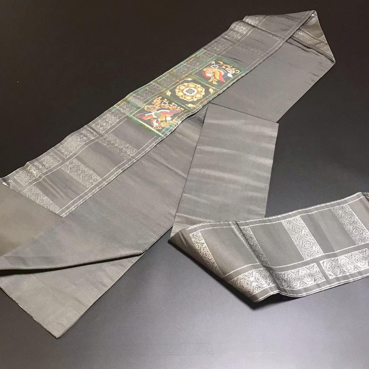 7201# Japanese Vintage Nagoya Obi Belt Kimono Fabric Silk Traditional