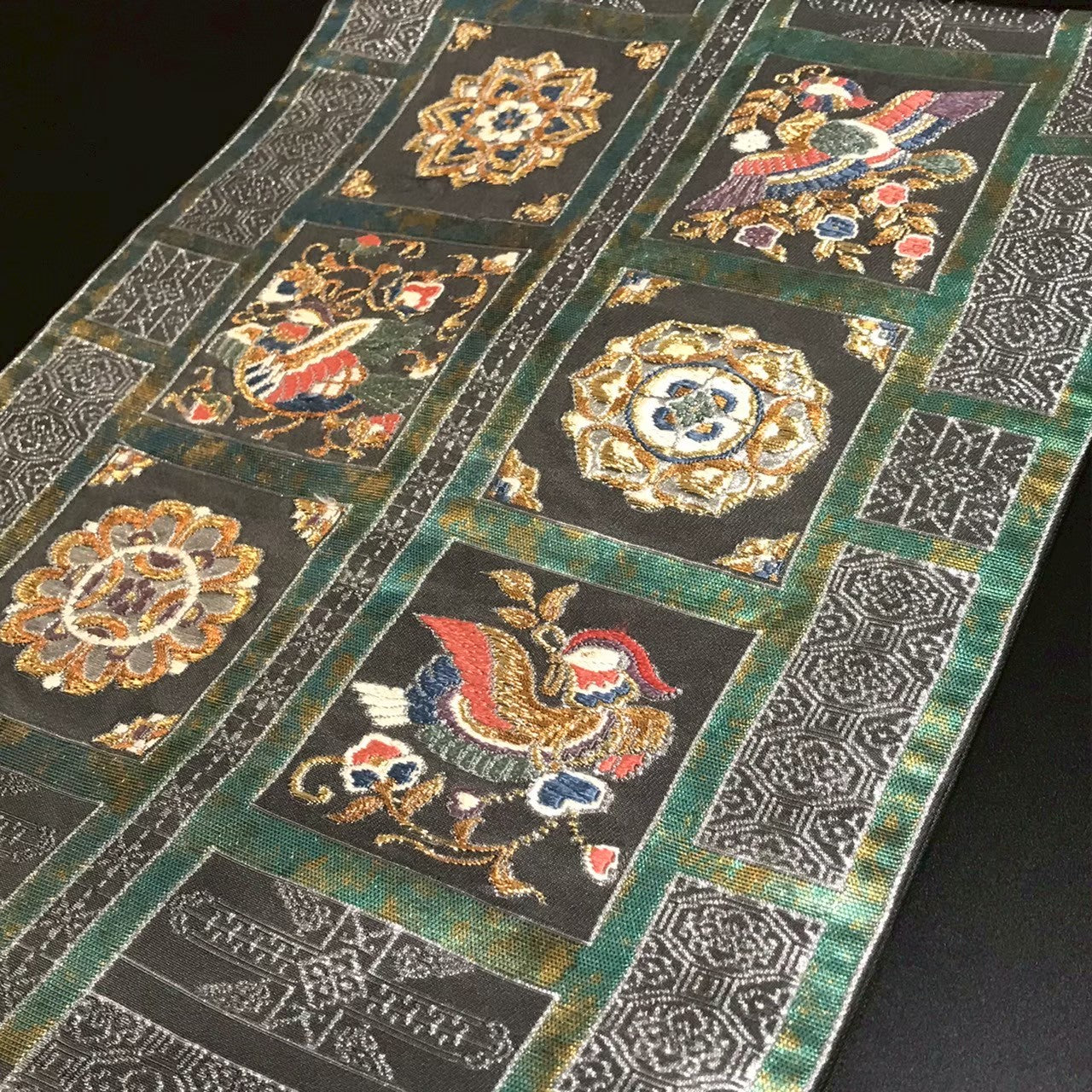 7201# Japanese Vintage Nagoya Obi Belt Kimono Fabric Silk Traditional