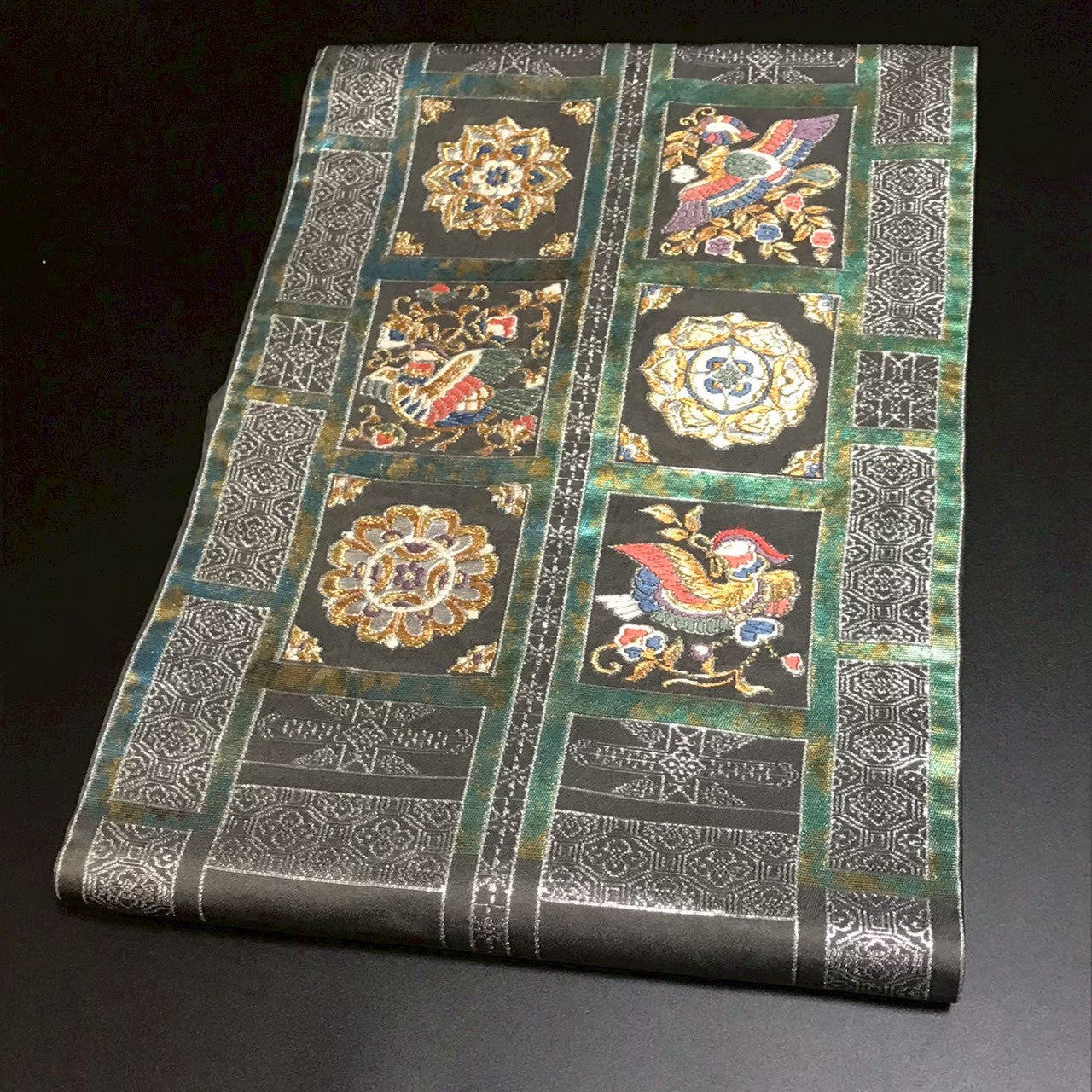 7201# Japanese Vintage Nagoya Obi Belt Kimono Fabric Silk Traditional