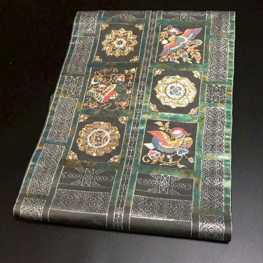 7201# Japanese Vintage Nagoya Obi Belt Kimono Fabric Silk Traditional