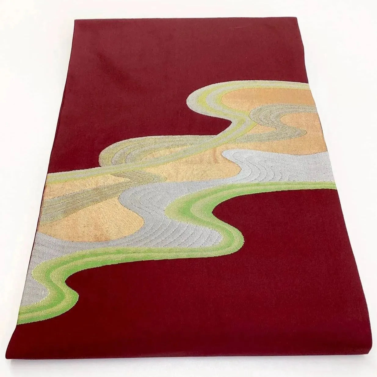 5694# Japanese Vintage Nagoya Obi Belt Kimono Fabric Silk Traditional