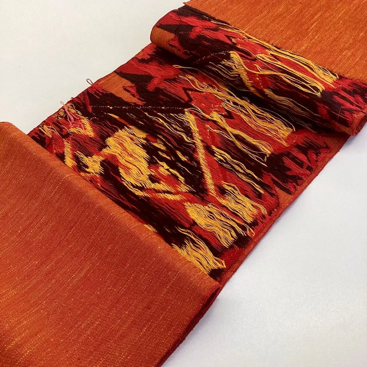 5640# Japanese Vintage Nagoya Obi Belt Kimono Pongee Fabric Silk Traditional