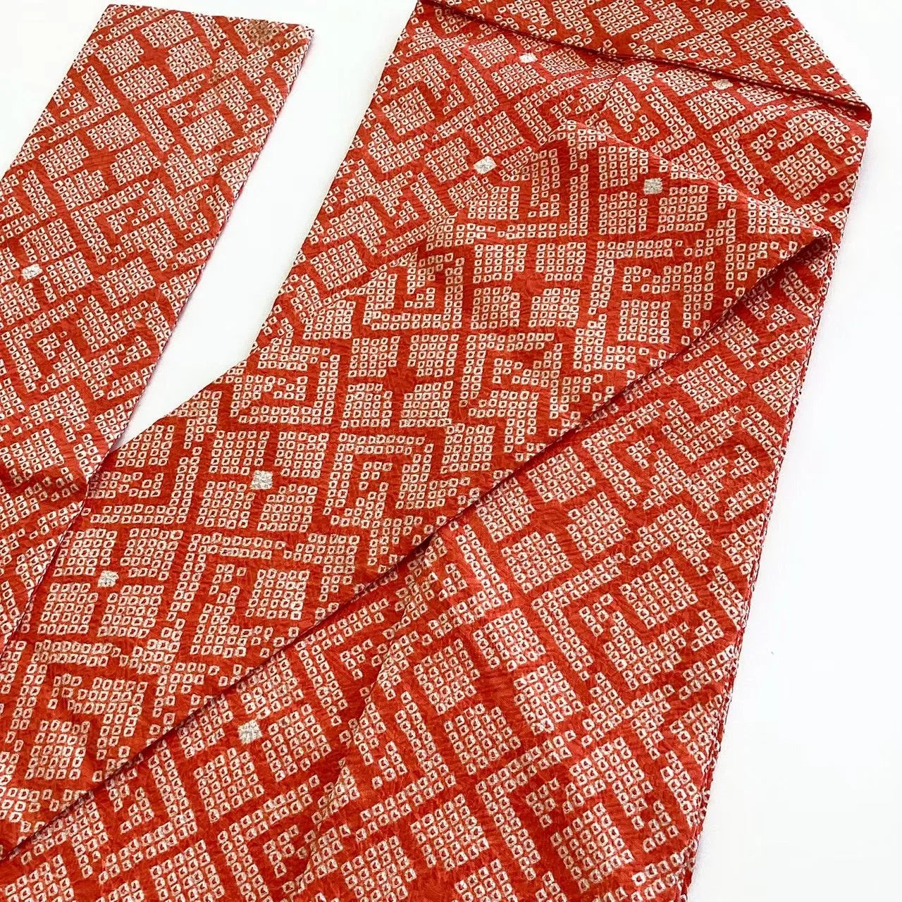 5686# Japanese Vintage Nagoya Obi Belt Kimono Fabric Silk Traditional Shibori