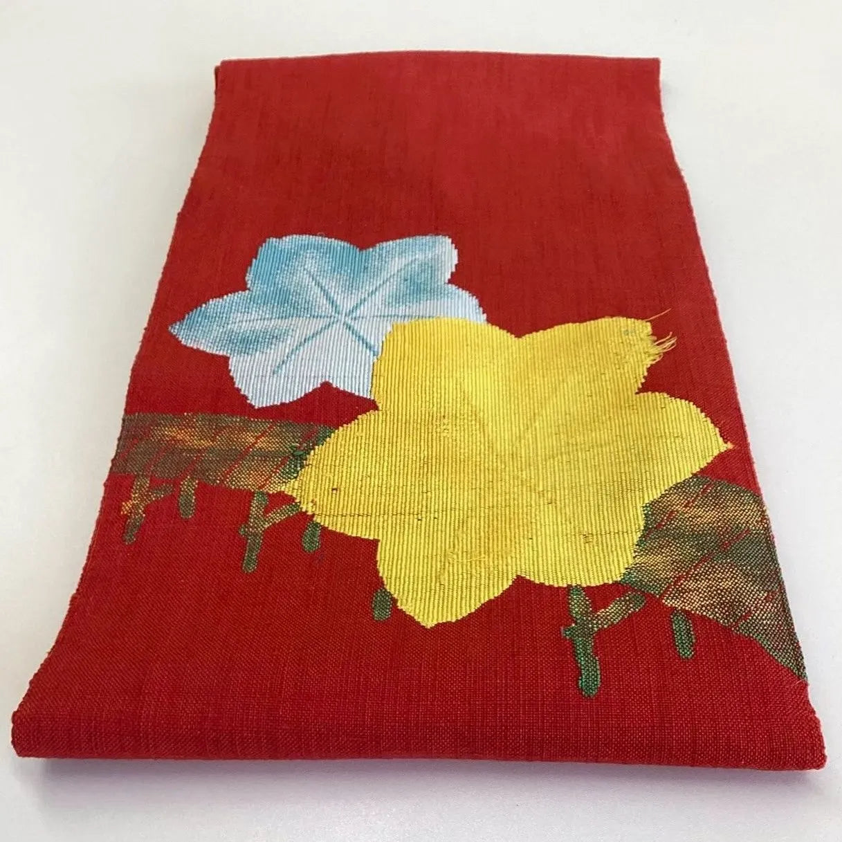 5643# Japanese Vintage Nagoya Obi Belt Kimono Pongee Fabric Silk Traditional