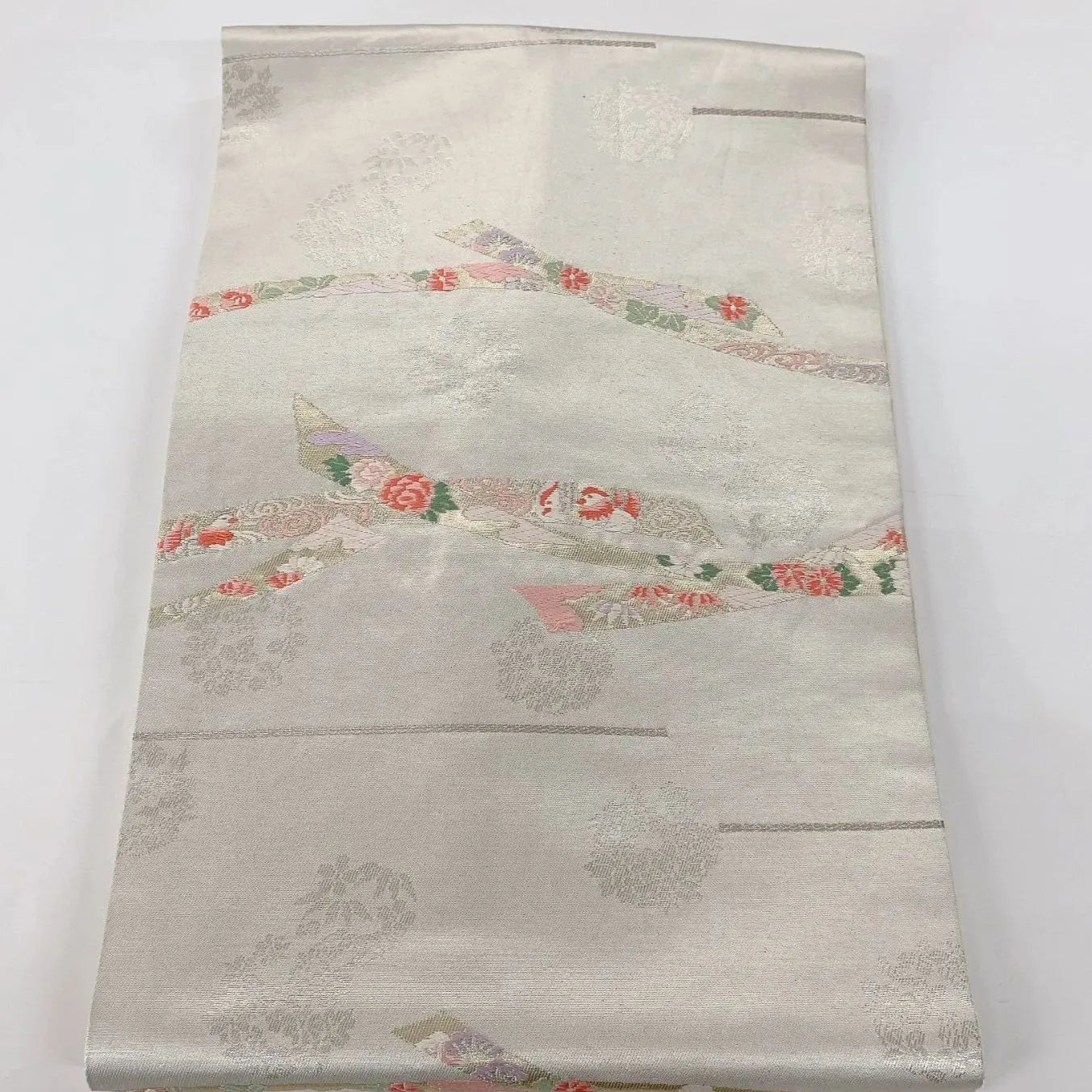 5586# Japanese Vintage Nagoya Obi Belt Kimono Fabric Silk Traditional