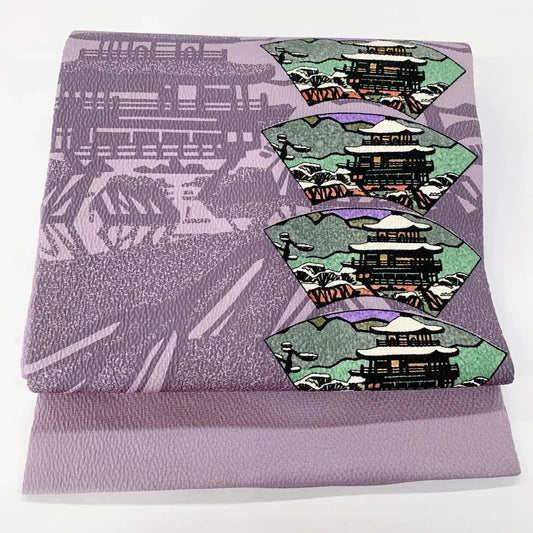 5635# Japanese Vintage Nagoya Obi Belt Kimono Fabric Silk Traditional