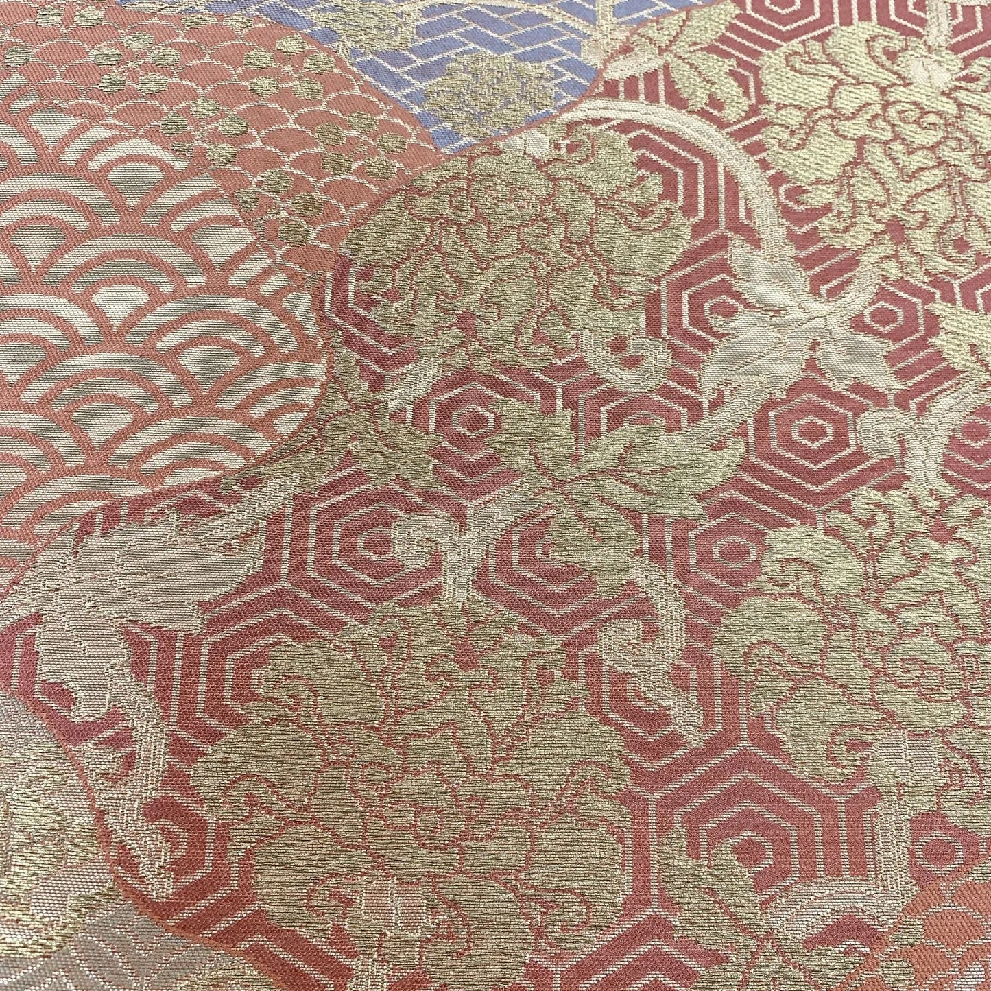 5604# Japanese Vintage Nagoya Obi Belt Kimono Fabric Silk Traditional