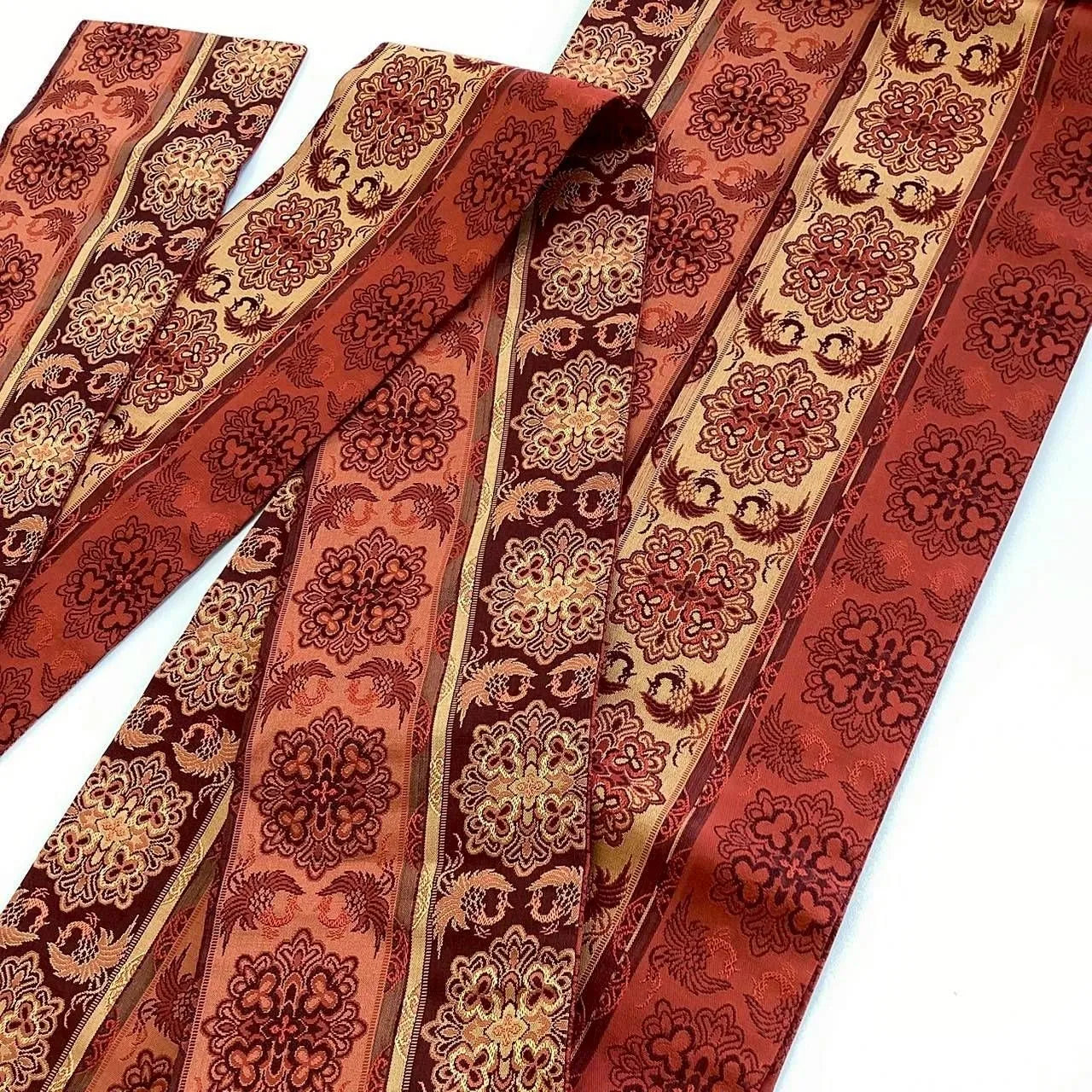 5714# Japanese Vintage Nagoya Obi Belt Kimono Fabric Silk Traditional