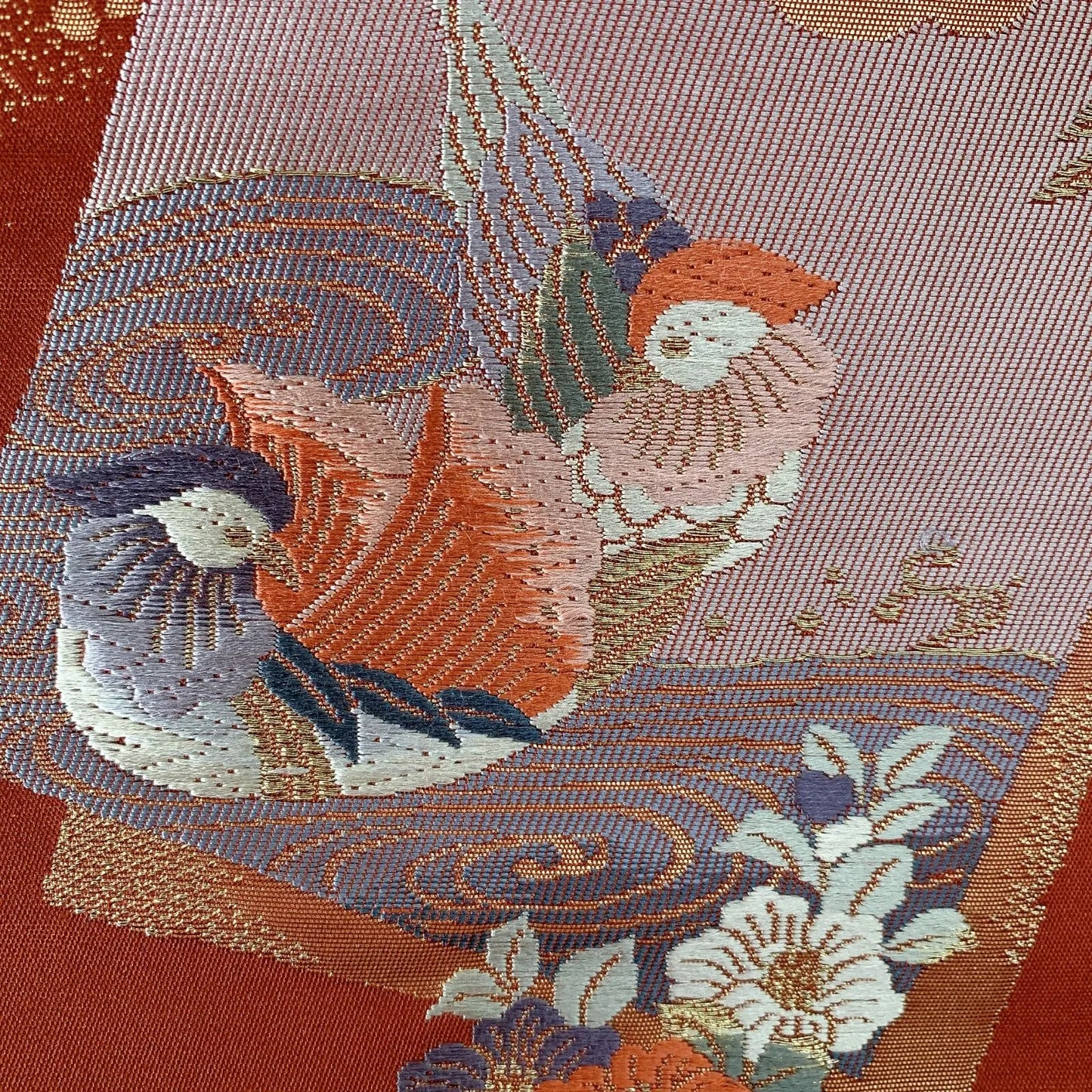 5630# Japanese Vintage Nagoya Obi Belt Kimono Fabric Silk Traditional