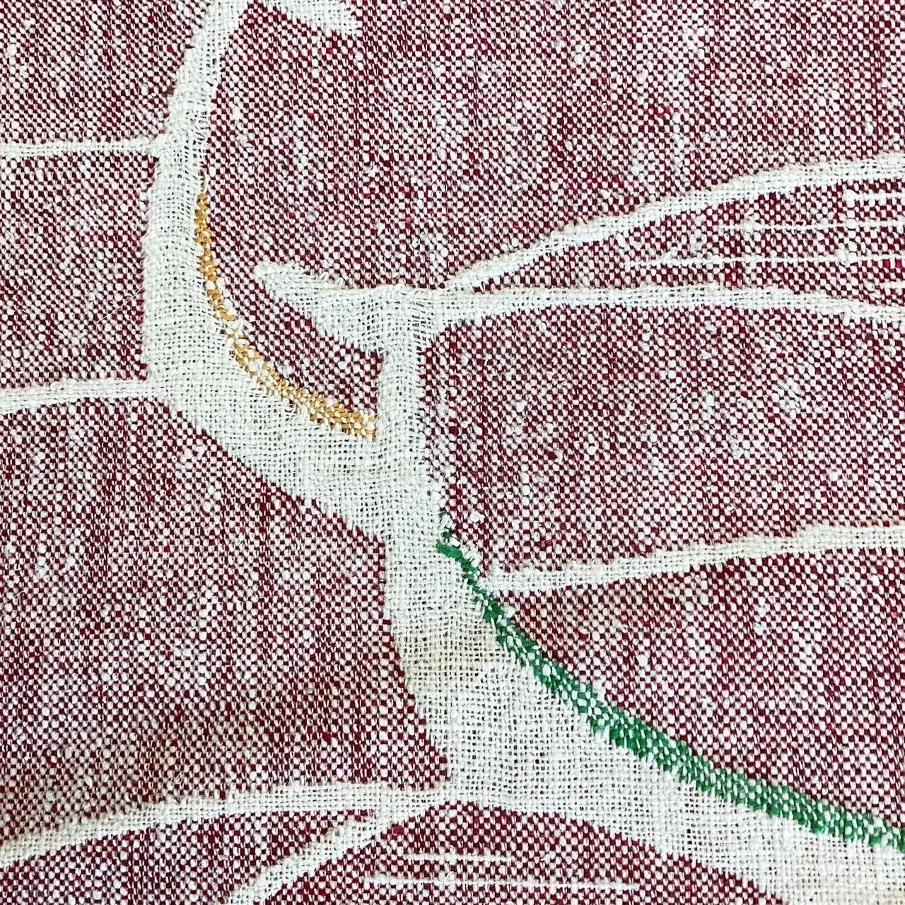 5672# Japanese Vintage Nagoya Obi Belt Kimono Pongee Fabric Silk Traditional