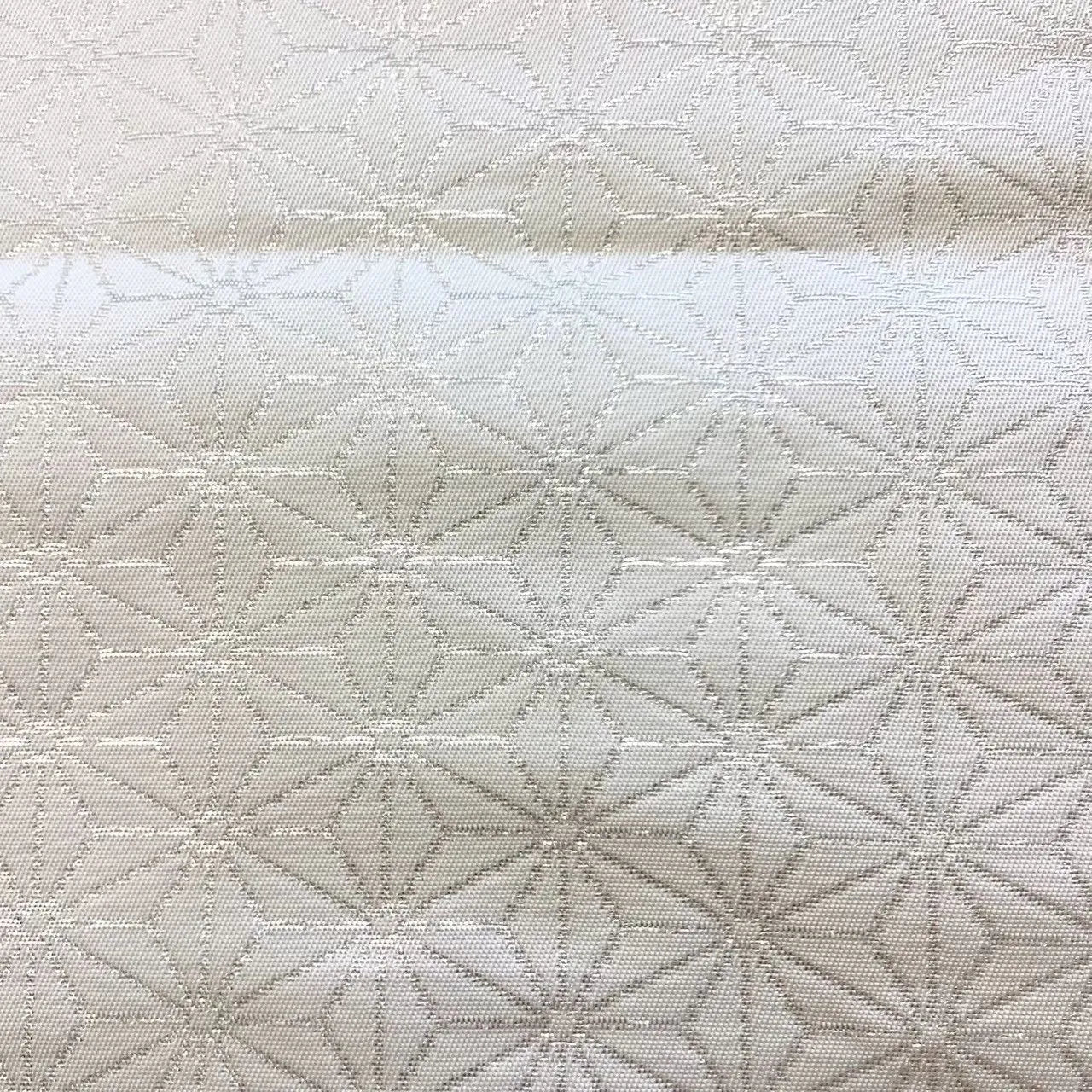 5685# Japanese Vintage Nagoya Obi Belt Kimono Fabric Silk Traditional Silver