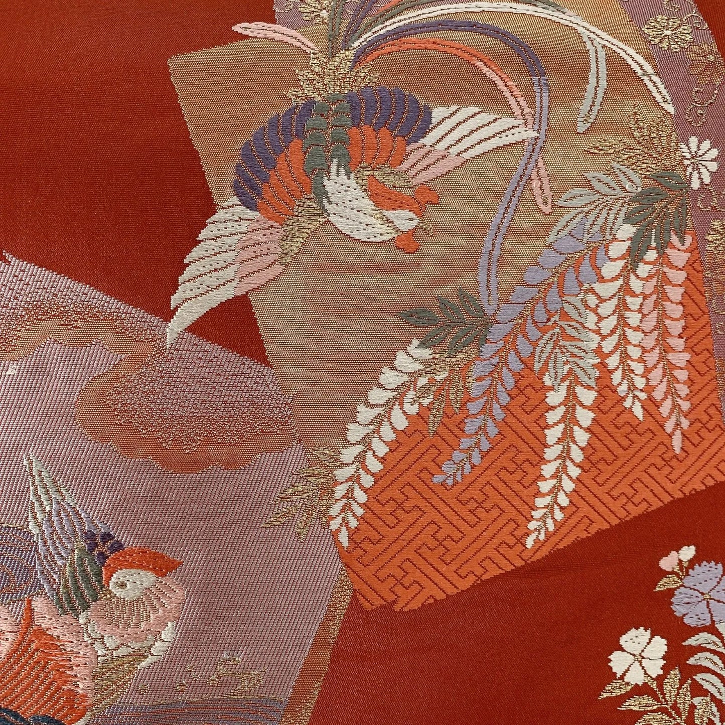 5630# Japanese Vintage Nagoya Obi Belt Kimono Fabric Silk Traditional