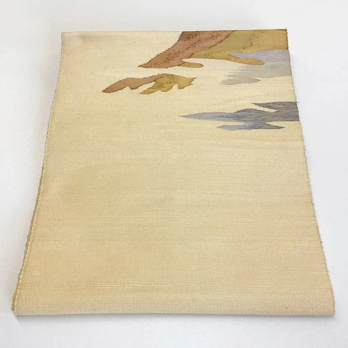 5648# Japanese Vintage Nagoya Obi Belt Kimono Pongee Fabric Silk Traditional