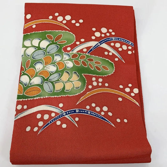 5631# Japanese Vintage Nagoya Obi Belt Kimono Fabric Silk Traditional