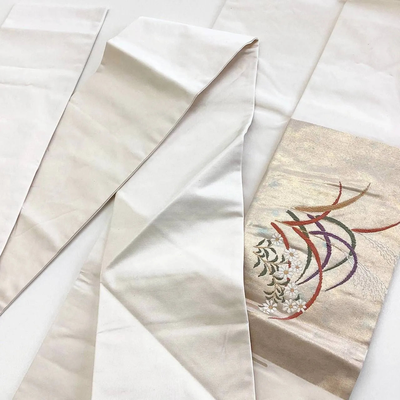 5721# Japanese Vintage Nagoya Obi Belt Kimono Fabric Silk Traditional