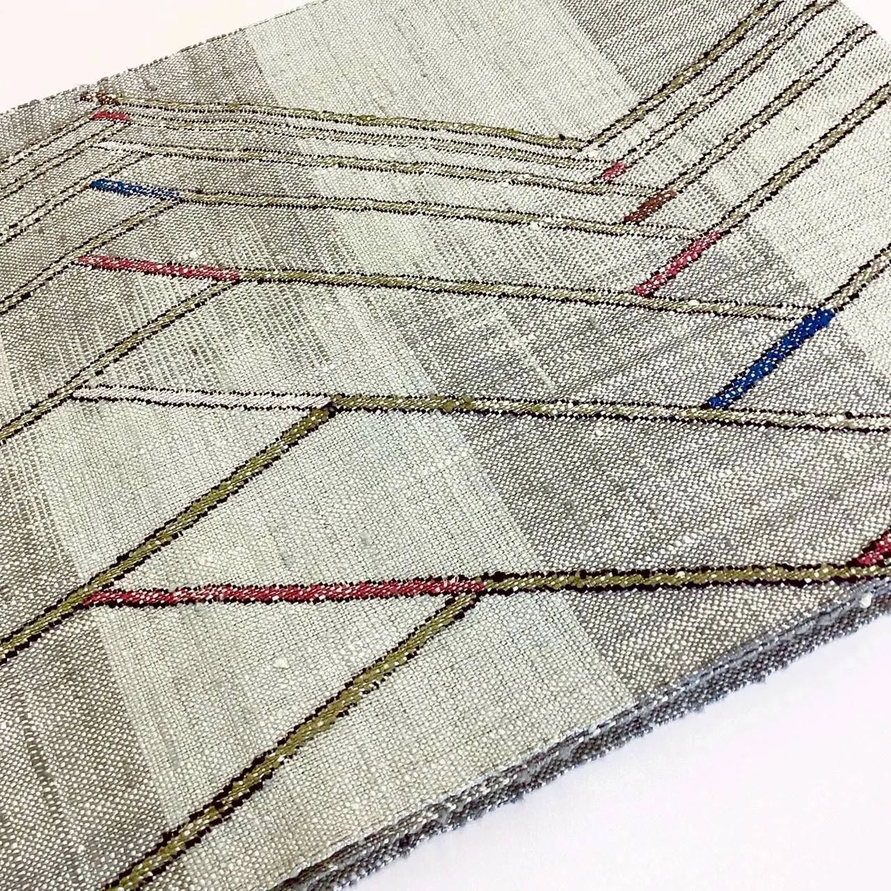 5713# Japanese Vintage Nagoya Obi Belt Kimono Pongee Fabric Silk Traditional