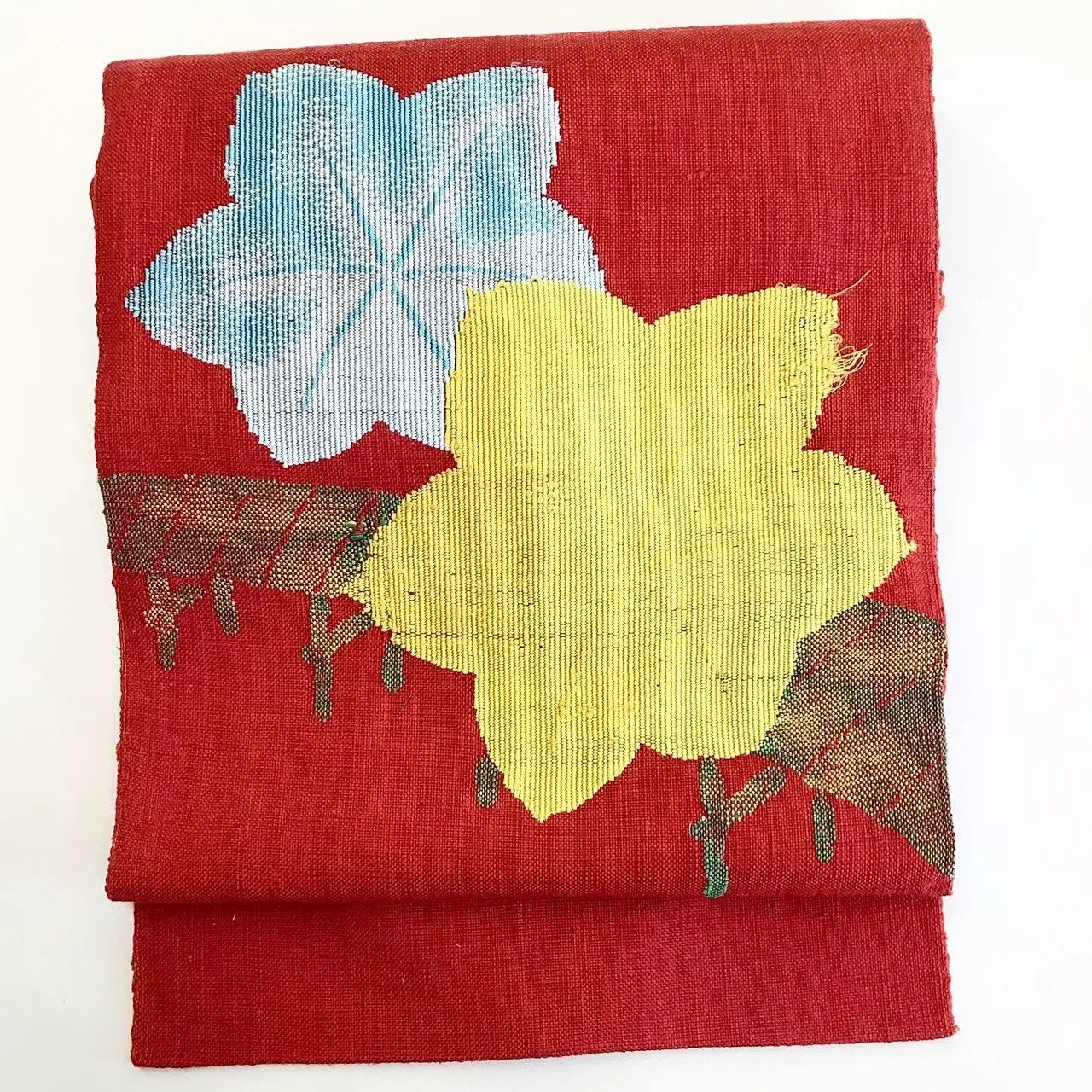 5643# Japanese Vintage Nagoya Obi Belt Kimono Pongee Fabric Silk Traditional