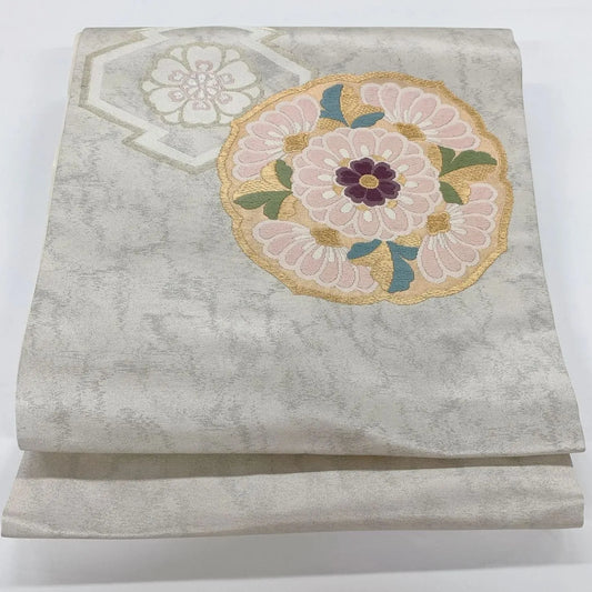 5577# Japanese Vintage Nagoya Obi Belt Kimono Fabric Silk Traditional