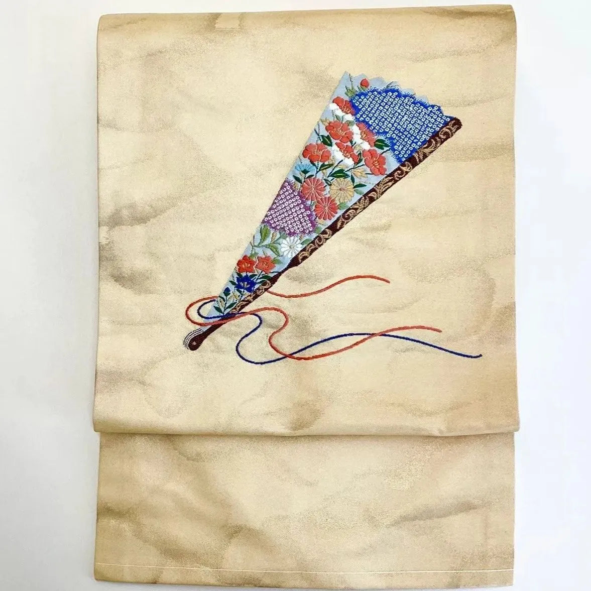 5649# Japanese Vintage Nagoya Obi Belt Kimono Fabric Silk Traditional