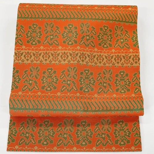 5623# Japanese Vintage Nagoya Obi Belt Kimono Fabric Silk Traditional