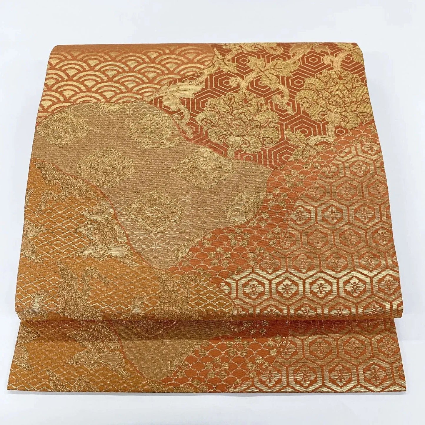 5604# Japanese Vintage Nagoya Obi Belt Kimono Fabric Silk Traditional