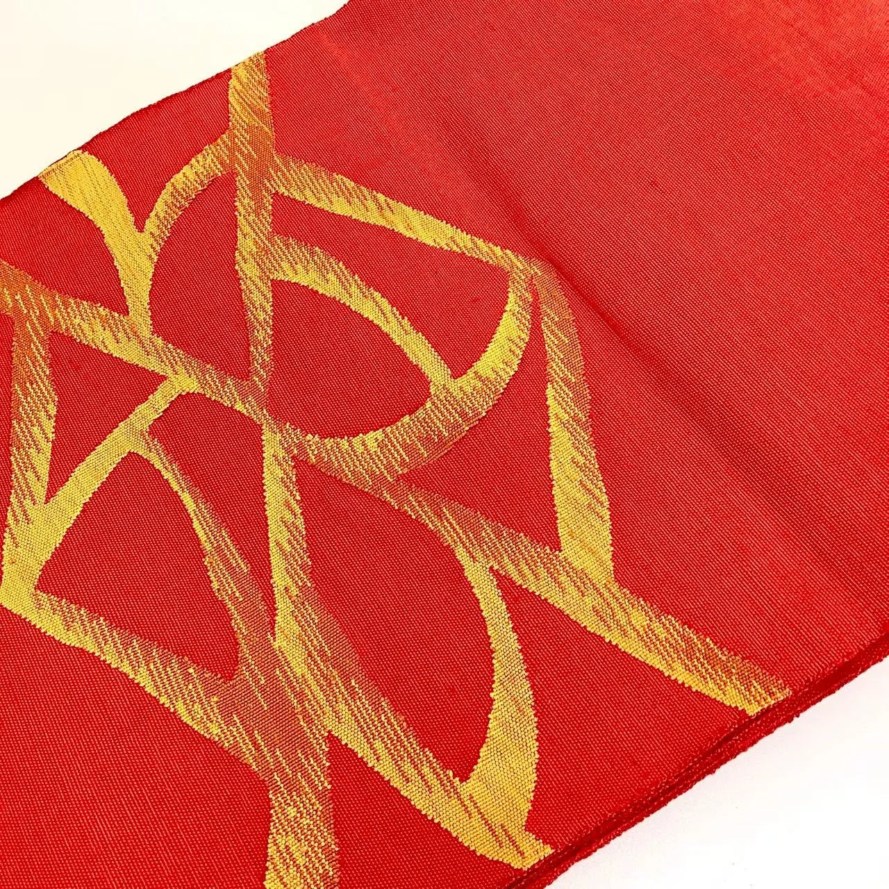 5647# Japanese Vintage Nagoya Obi Belt Kimono Fabric Silk Traditional