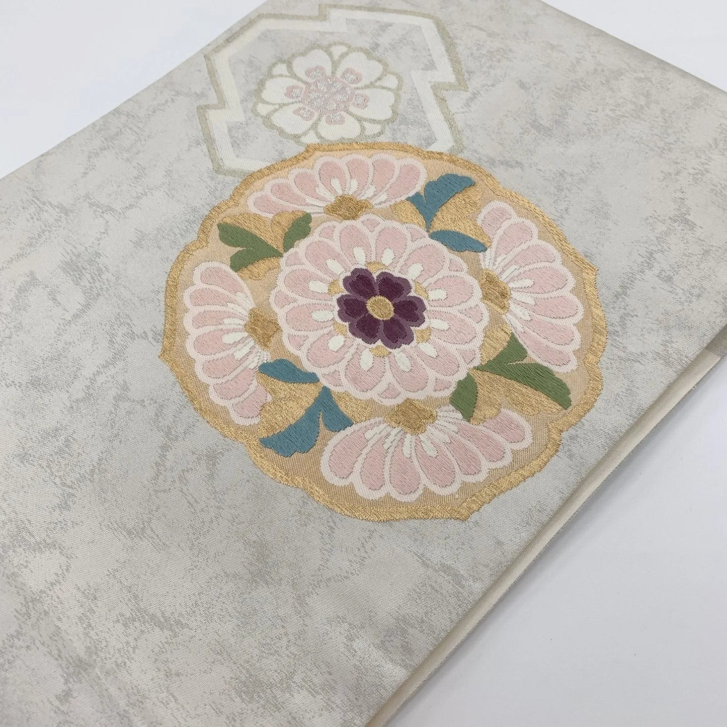 5577# Japanese Vintage Nagoya Obi Belt Kimono Fabric Silk Traditional