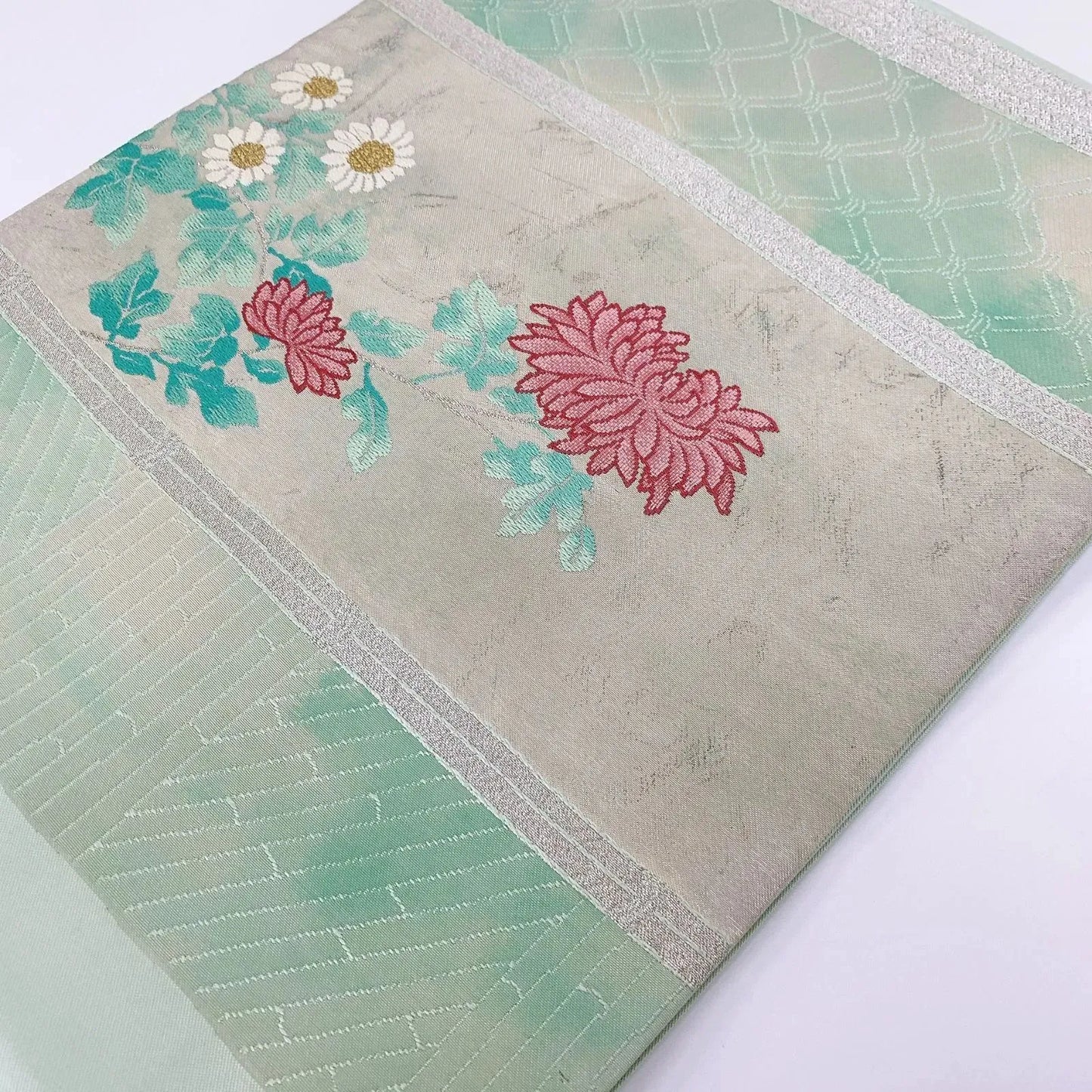 5590# Japanese Vintage Nagoya Obi Belt Kimono Fabric Silk Traditional