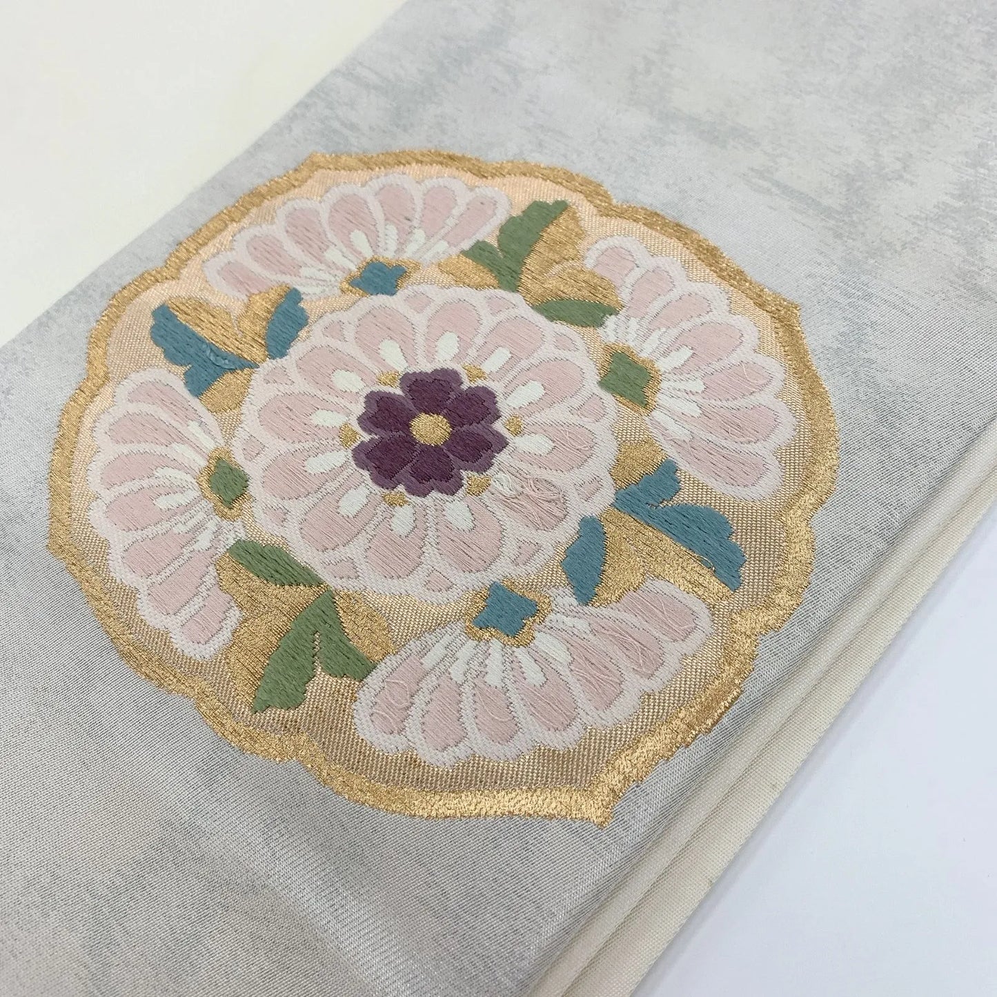 5577# Japanese Vintage Nagoya Obi Belt Kimono Fabric Silk Traditional