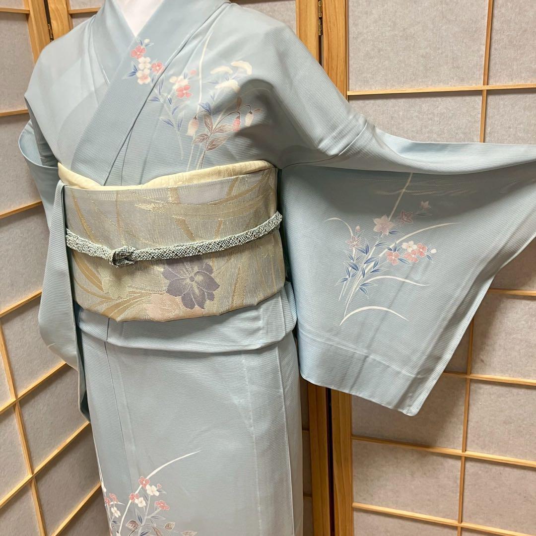 5444# Japanese Kimono only sold Vintage Womens Silk Fabric Robe Summer kimono