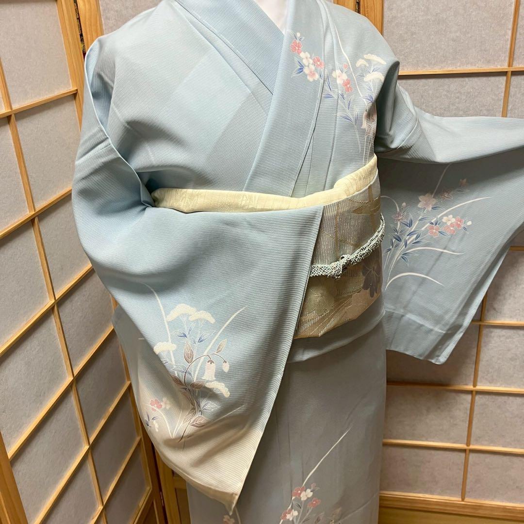 5444# Japanese Kimono only sold Vintage Womens Silk Fabric Robe Summer kimono