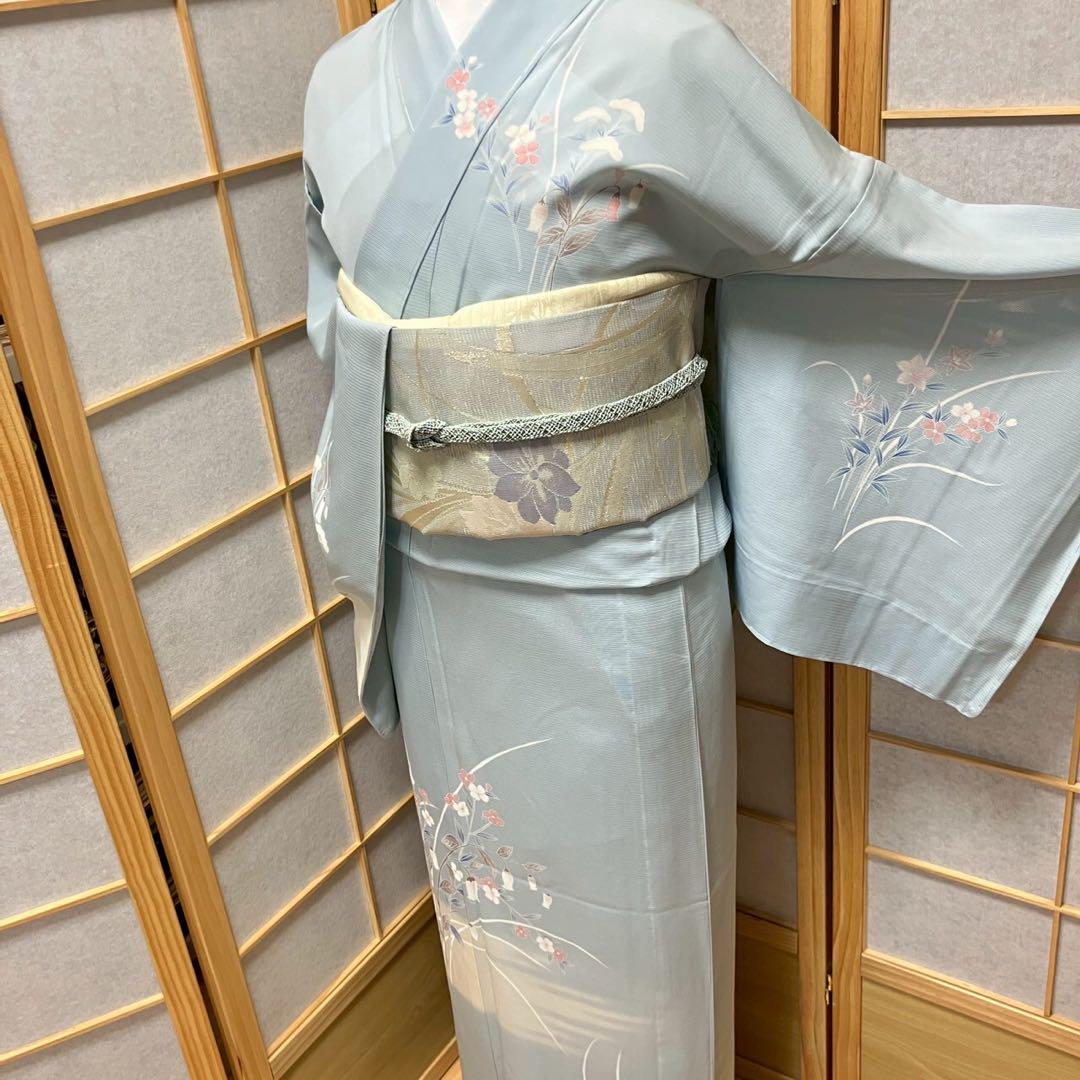 5444# Japanese Kimono only sold Vintage Womens Silk Fabric Robe Summer kimono