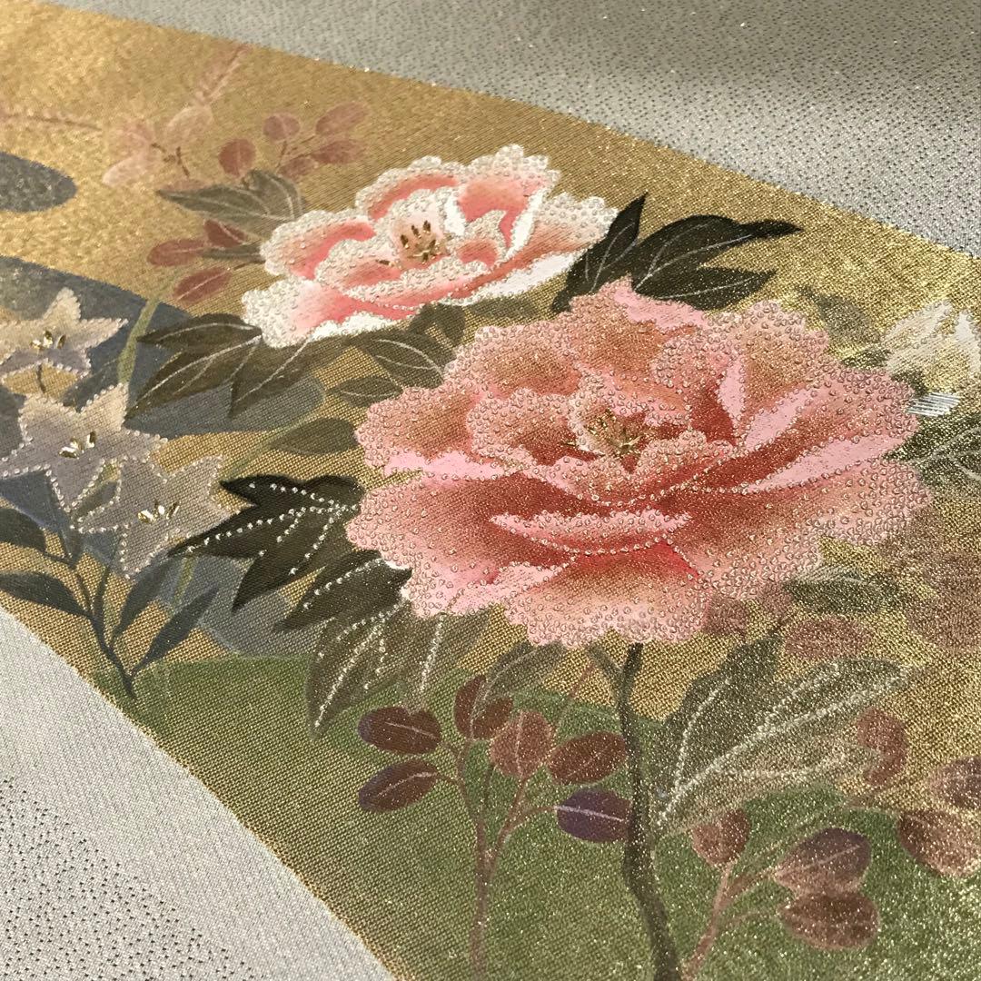 6755# Japanese Vintage Nagoya Obi Belt Kimono Fabric Silk Traditional Embroidery