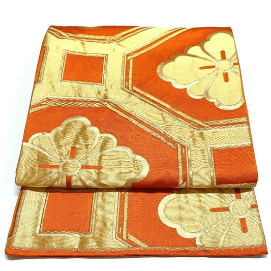5309# Japanese Vintage Fukuro Obi Belt Kimono Fabric Silk Traditional