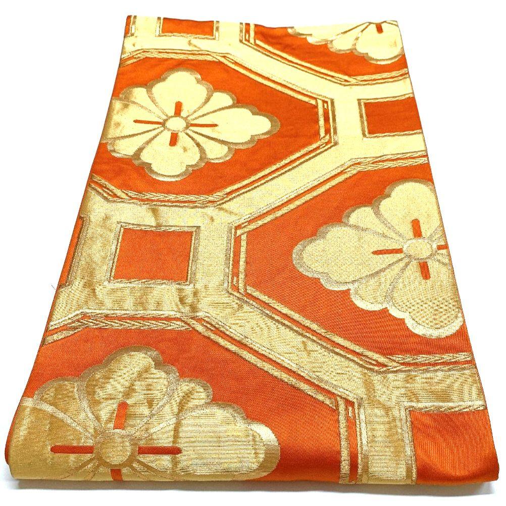 5309# Japanese Vintage Fukuro Obi Belt Kimono Fabric Silk Traditional