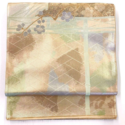 4903# Japanese Vintage Fukuro Obi Belt Kimono Fabric Silk Traditional Untailored