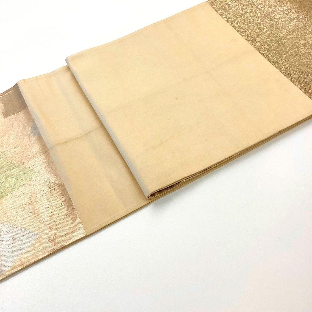 4903# Japanese Vintage Fukuro Obi Belt Kimono Fabric Silk Traditional Untailored