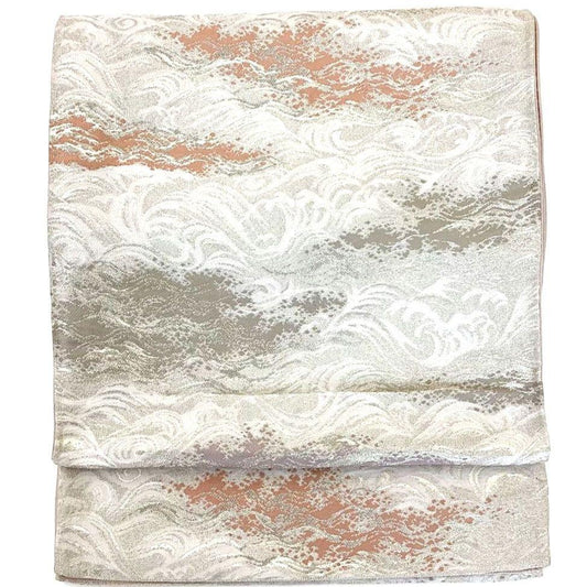 5258# Japanese Vintage Fukuro Obi Belt Kimono Fabric Silk Traditional