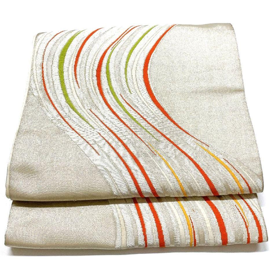 5078# Japanese Vintage Fukuro Obi Belt Kimono Fabric Silk Traditional Untailored