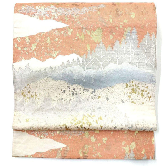 4971# Japanese Vintage Fukuro Obi Belt Kimono Fabric Silk Traditional