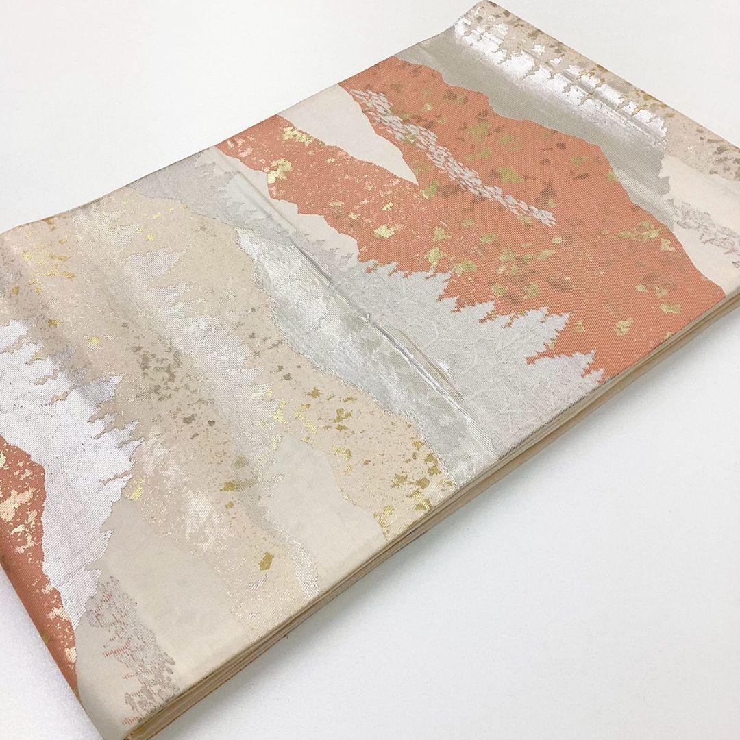 4971# Japanese Vintage Fukuro Obi Belt Kimono Fabric Silk Traditional