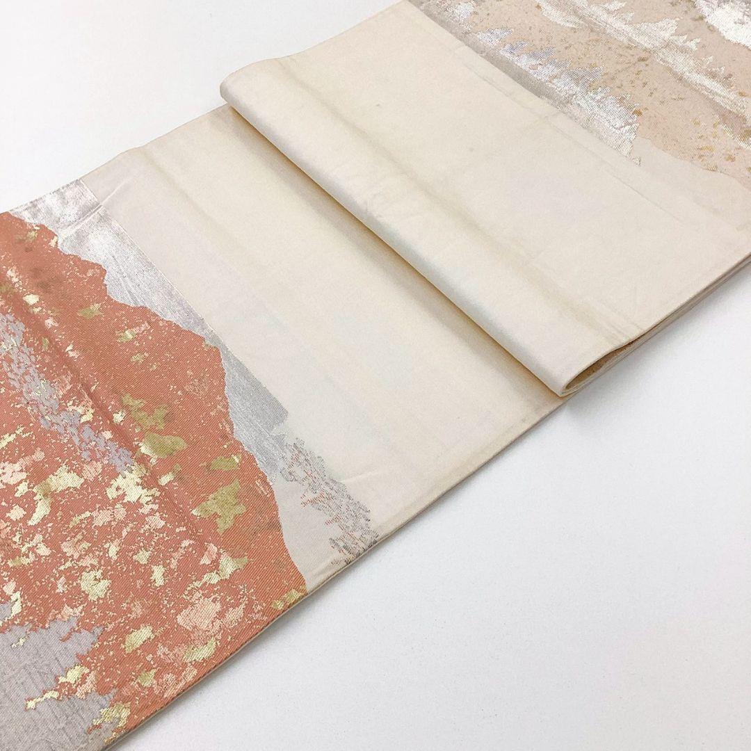 4971# Japanese Vintage Fukuro Obi Belt Kimono Fabric Silk Traditional