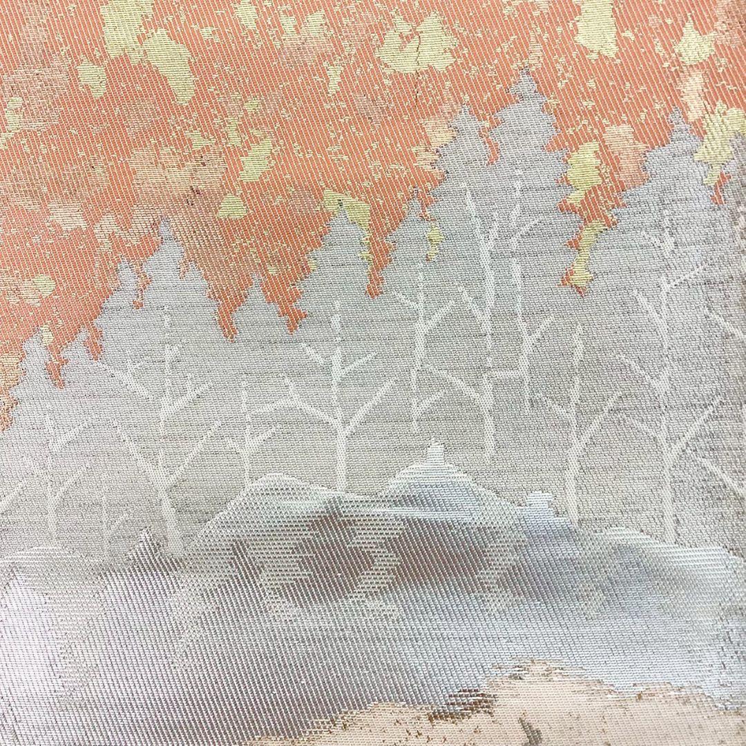 4971# Japanese Vintage Fukuro Obi Belt Kimono Fabric Silk Traditional