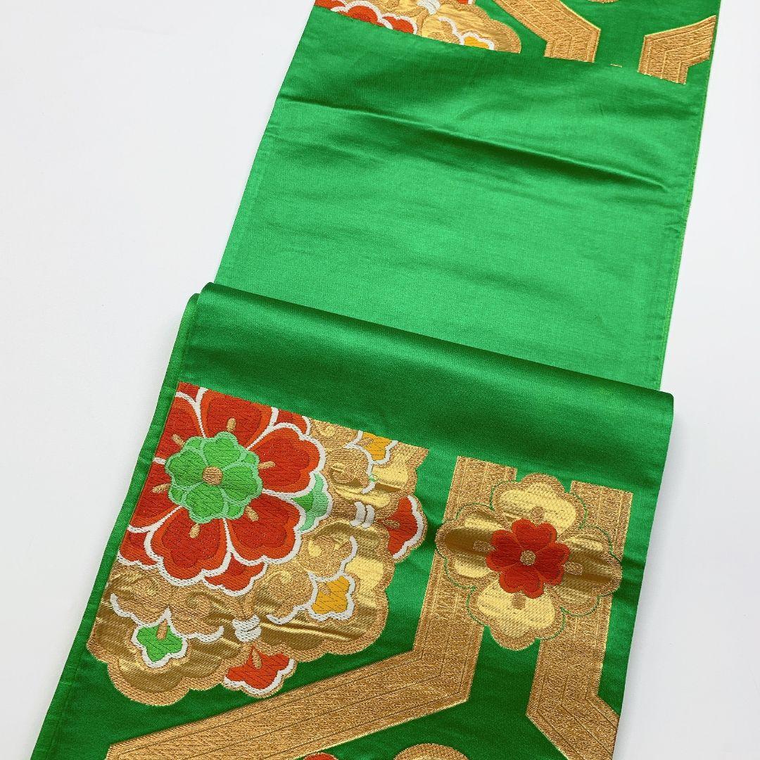 5066# Japanese Vintage Fukuro Obi Belt Kimono Fabric Silk Traditional Untailored