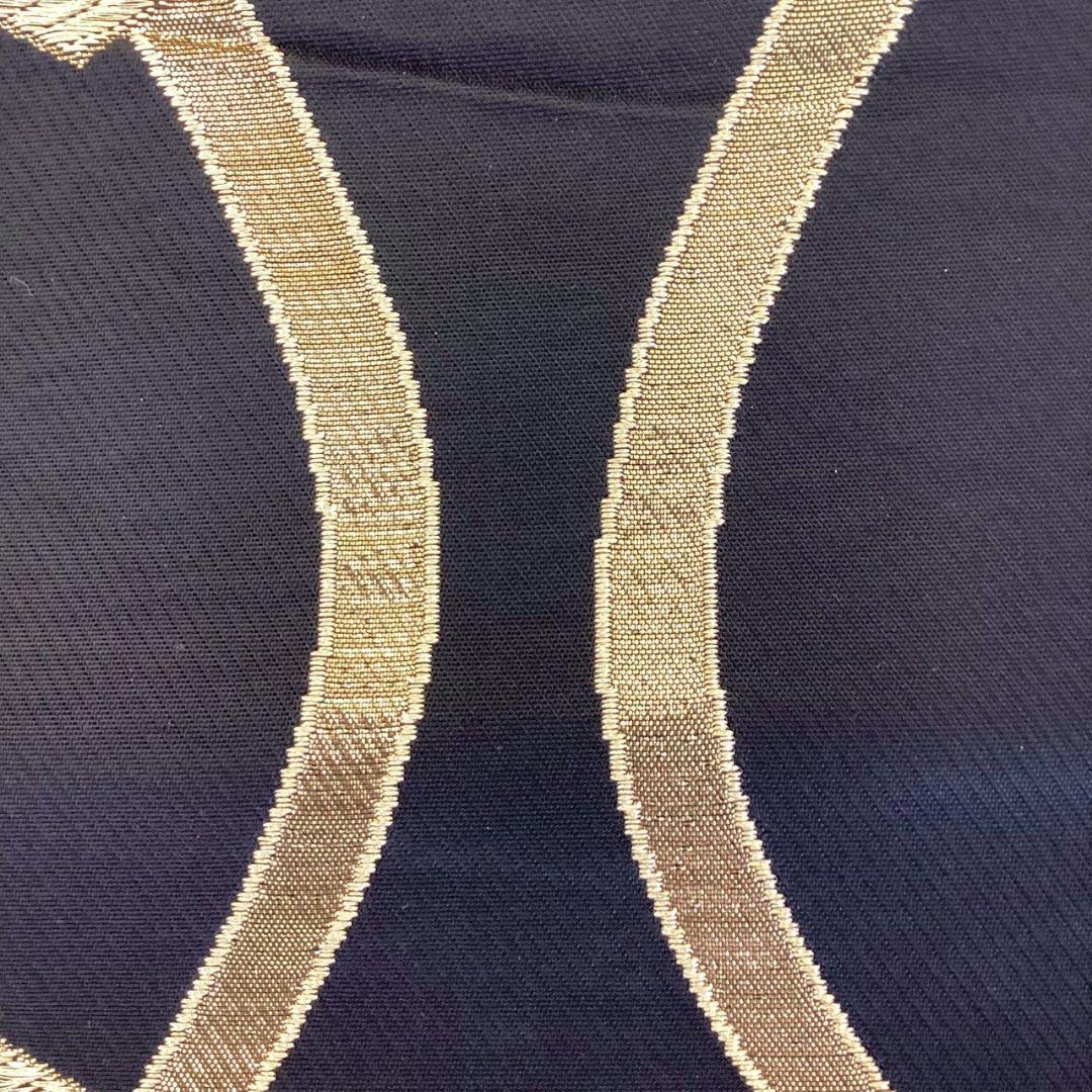 4924# Japanese Vintage Fukuro Obi Belt Kimono Fabric Silk Traditional Black