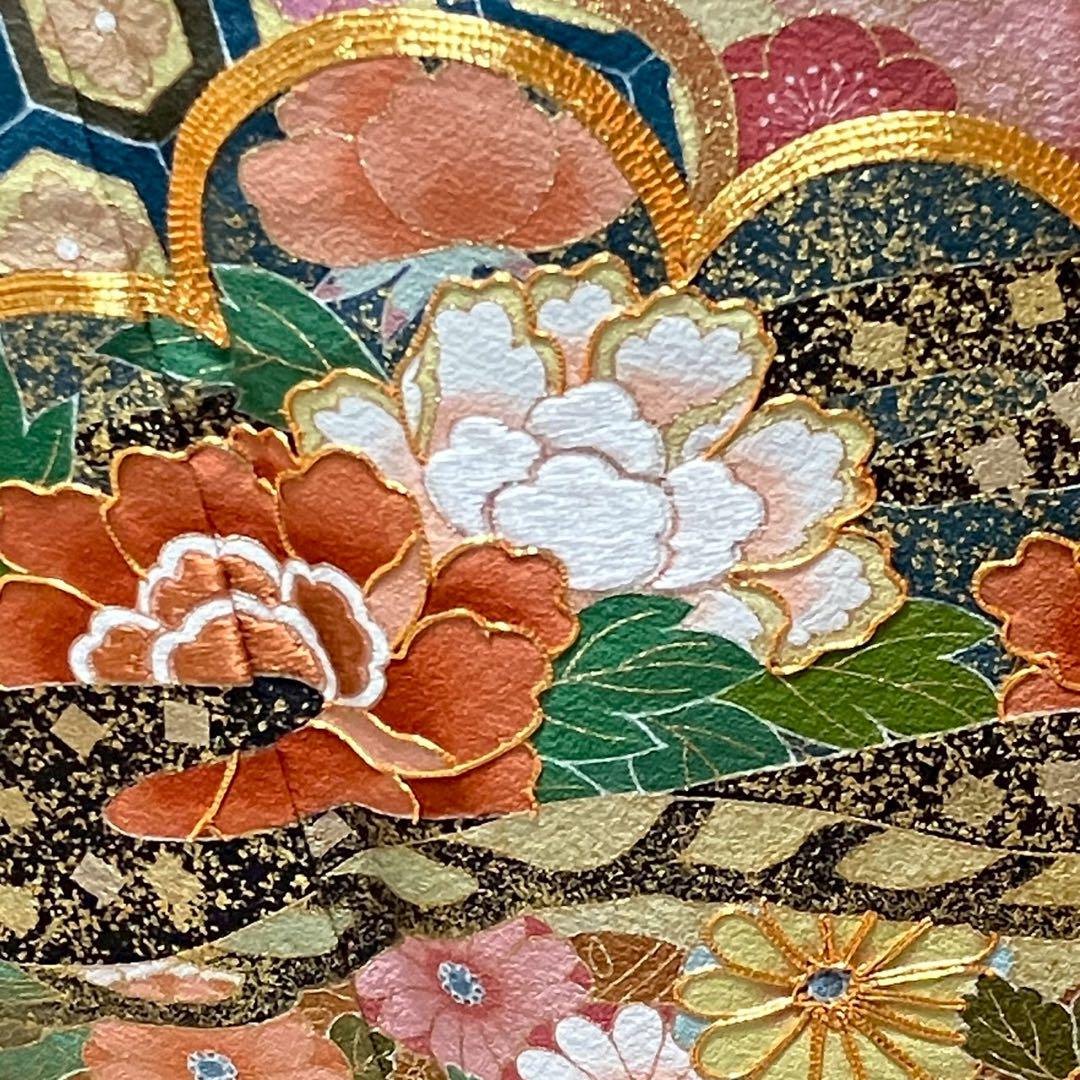4323# Japanese Tomesode Kimono Vintage Womens Silk Fabric Robe Kimono only sold
