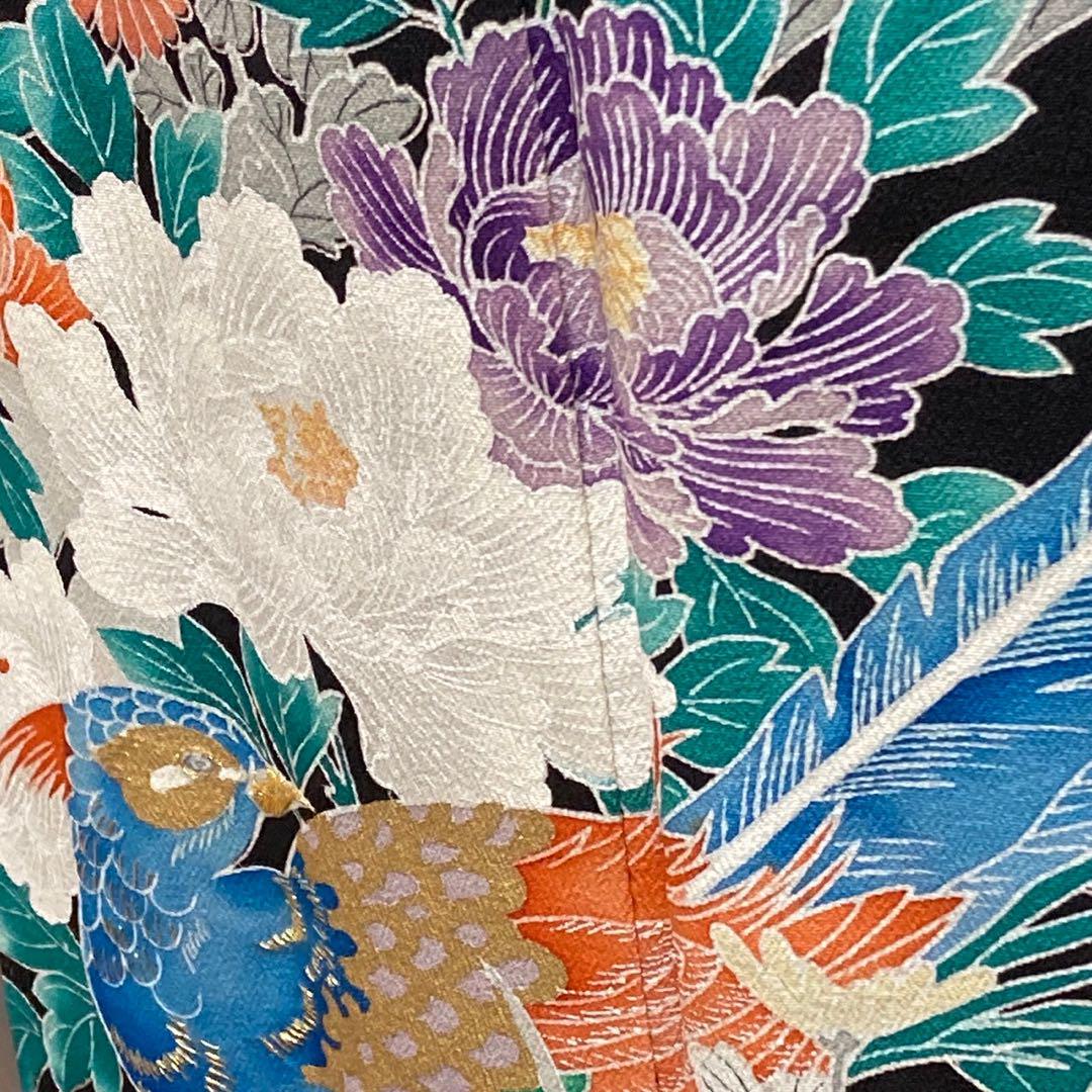 2894# Japanese Tomesode Kimono Vintage Womens Silk Fabric Robe Kimono only sold