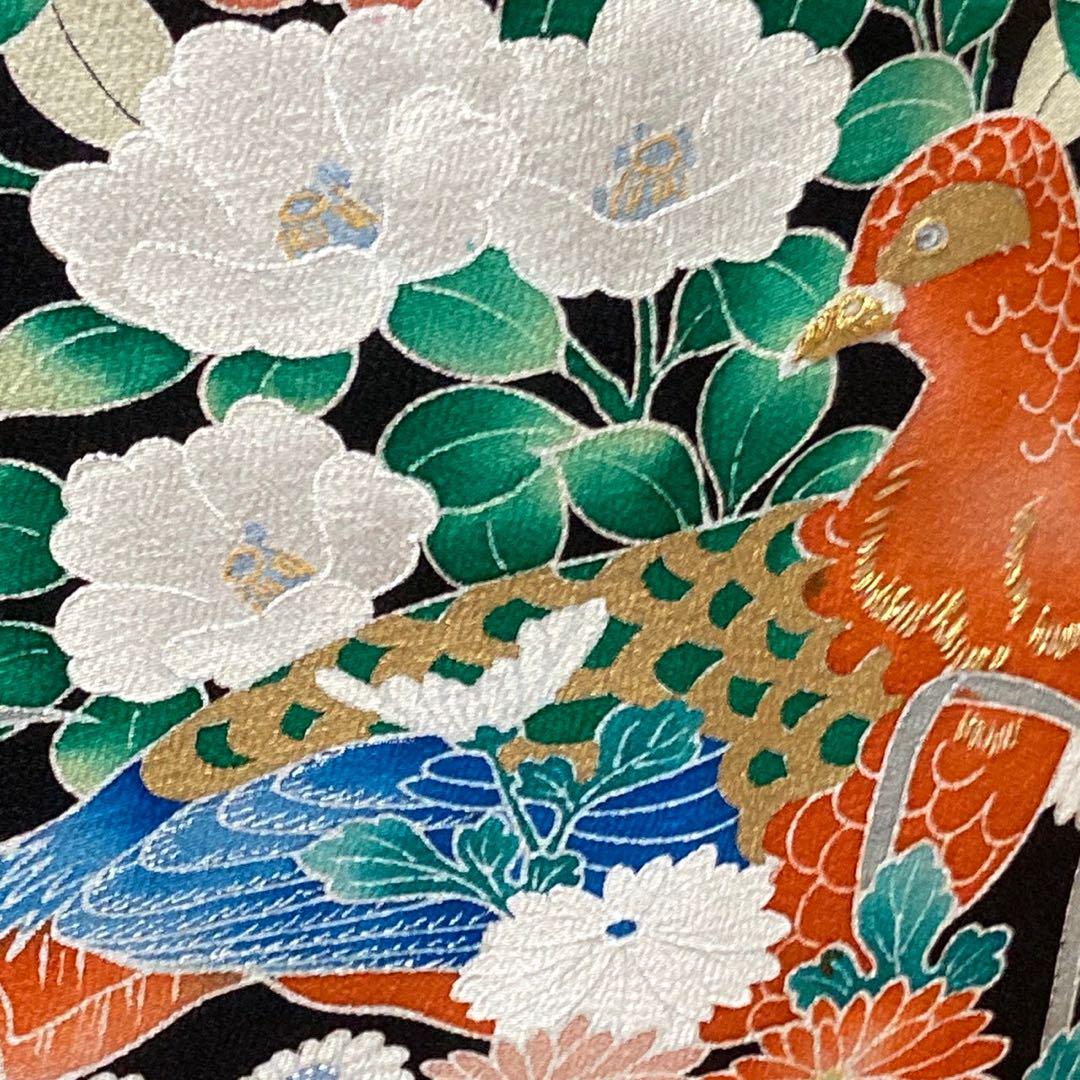 2894# Japanese Tomesode Kimono Vintage Womens Silk Fabric Robe Kimono only sold