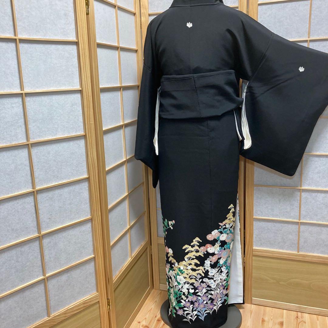 2894# Japanese Tomesode Kimono Vintage Womens Silk Fabric Robe Kimono only sold